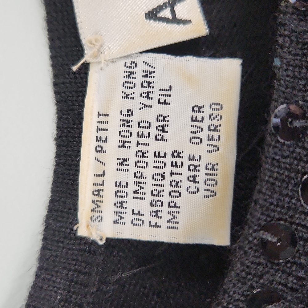 Anne Klein II Petite Black Sequin Wool Tank Top - Picture 5 of 11